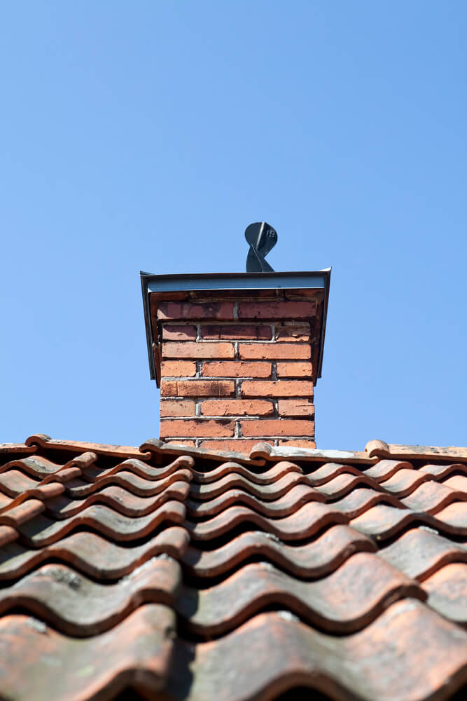 chimney on top of roof