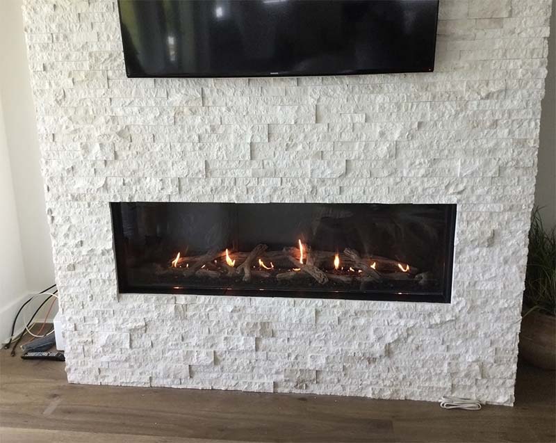installed Contemporary City Series Gas FirePlace in home remodel