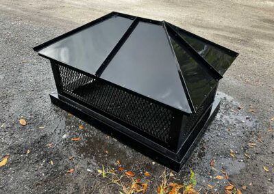 Custom Outside Mount Cap Powder Coated Black